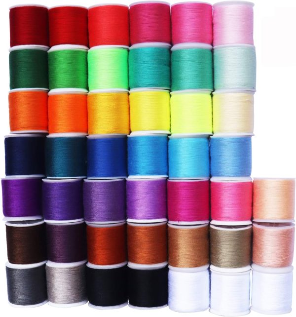 45 spools Sewing Thread Kits Polyester for Hand & Machine Sewing Total 4500yards