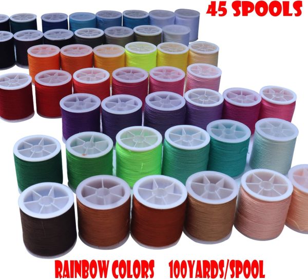 45 spools Sewing Thread Kits Polyester for Hand & Machine Sewing Total 4500yards - Image 5