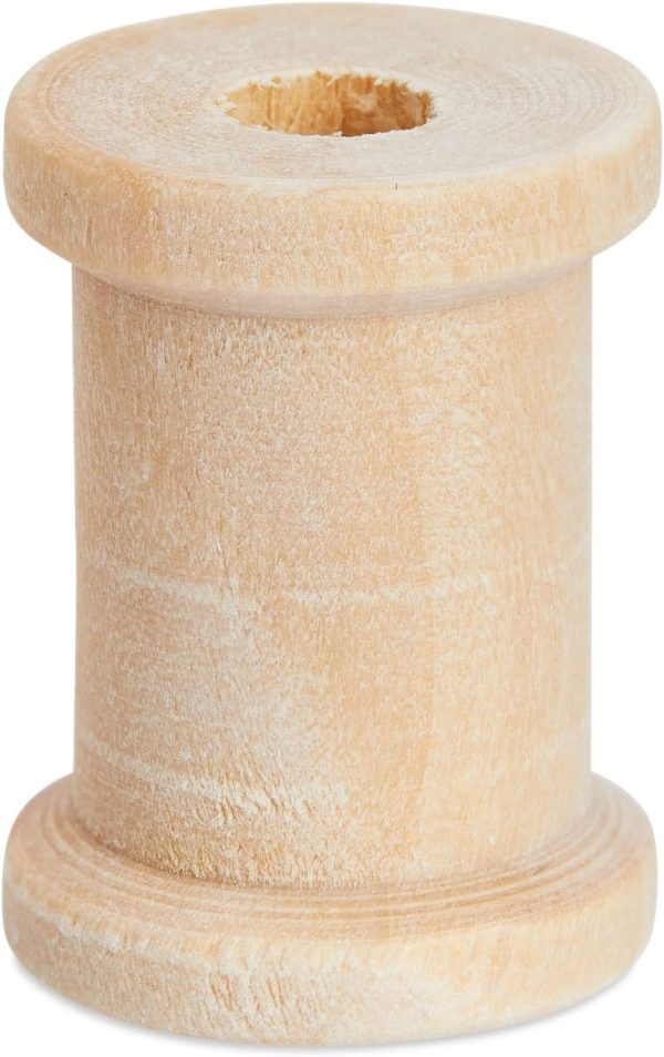 Bright Creations 50 Pack Empty Wooden Thread Spools for Arts and Crafts (0.75 x 1 in, 0.6 cm Opening) - Image 5