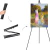 Easel Stand for Display, Aredy 63" Portable Painting Easel, Lightweight Metal Easels for Painting Canvas, Wedding Sign (2 pack) - Image 2
