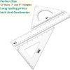 Mr. Pen- Triangle Ruler, Square and Ruler Set, 3 Pack, Set Square, Square Ruler, Protractor for Geometry, School Geometry Set, Math Protractor, Geometry Rulers, Math Ruler - Image 2