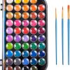 Upgraded 48 Colors Washable Watercolor Paint Set with 3 Brushes and Palette, Non-toxic Paints Sets for Kids, Adults, Beginners Artists, Make Your Painting Talk…