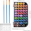 Upgraded 48 Colors Washable Watercolor Paint Set with 3 Brushes and Palette, Non-toxic Paints Sets for Kids, Adults, Beginners Artists, Make Your Painting Talk… - Image 5