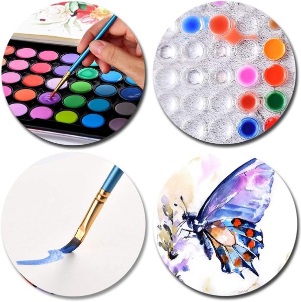 Upgraded 48 Colors Washable Watercolor Paint Set with 3 Brushes and Palette, Non-toxic Paints Sets for Kids, Adults, Beginners Artists, Make Your Painting Talk… - Image 6